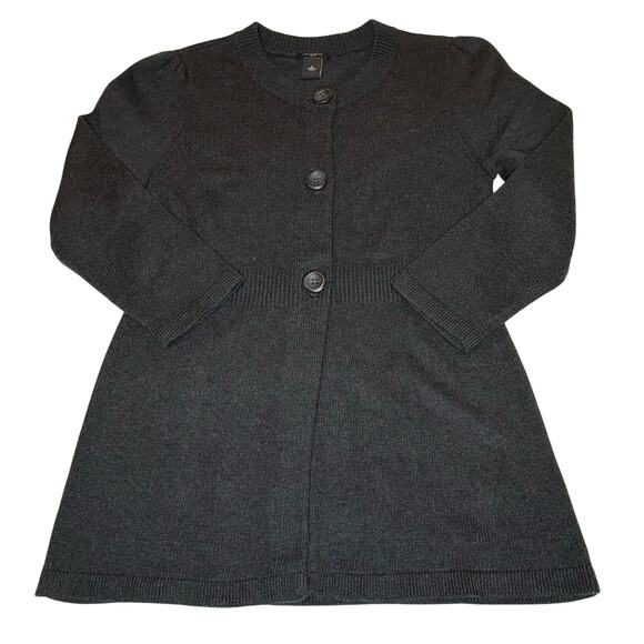 Ann Taylor Knit Cardigan Sweater Women's M | Dark Grey | 3/4 Sleeve - Picture 1 of 10